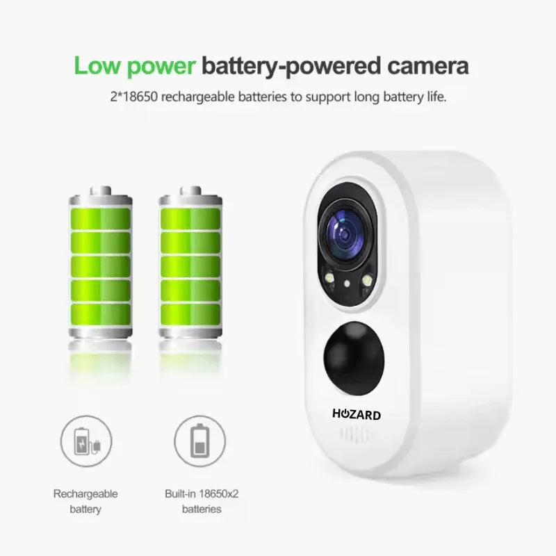Telecamera di Sorveglianza – Allarme Senza Fili con Batteria – IP66 – Inclusa SD 32GB – A T/M D
